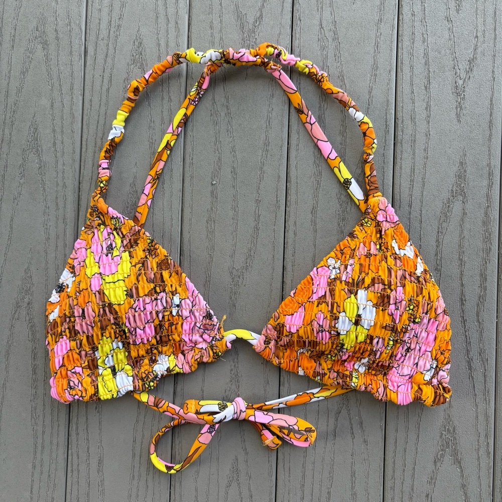 Xhilaration Floral String Bikini Top
